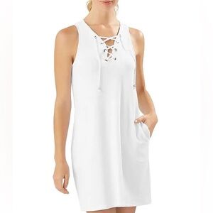 TOMMY‎ BAHAMA Island Cays Lace Up Spa Dress Swim Cover-Up X-Large